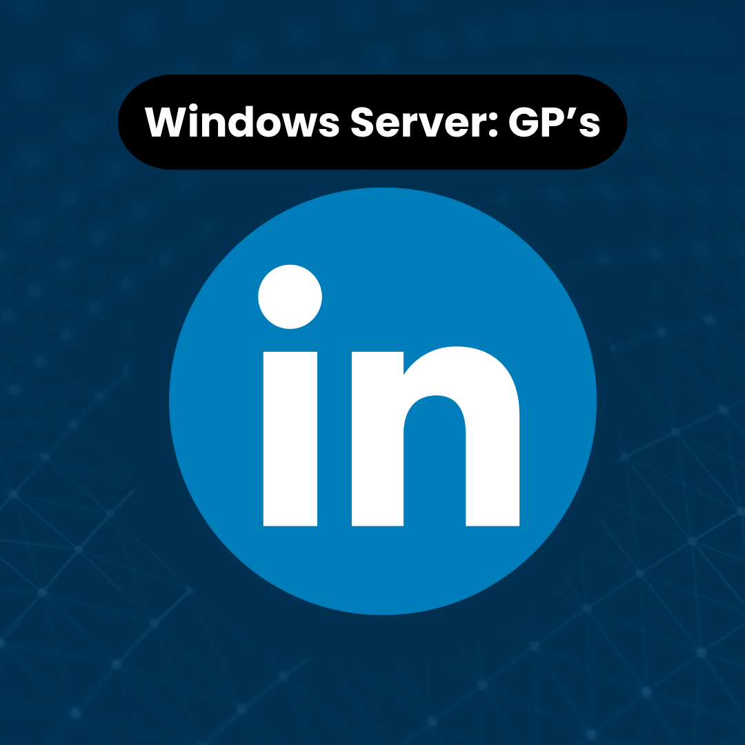 Image of linkedin logo with the title Windows Server: GP's